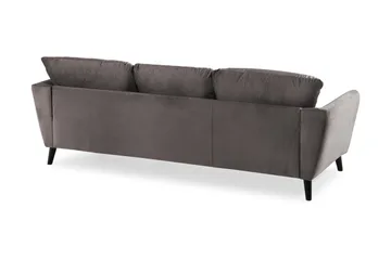 Trend 3-sits Sammetssoffa - Mörkgrå - Products - Möbler - Soffa - 3 sits soffa