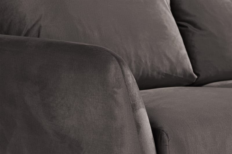 Trend 3-sits Sammetssoffa - Mörkgrå - Products - Möbler - Soffa - 3 sits soffa