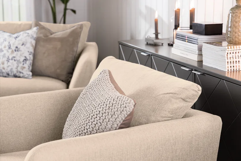 Trend 3-sits Tygsoffa - Beige - Products - Möbler - Soffa - 3 sits soffa