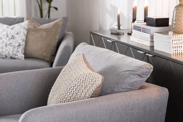 Trend 3-sits Tygsoffa - Grå - Products - Möbler - Soffa - 3 sits soffa