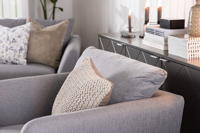 Trend 3-sits Tygsoffa - Grå - Products - Möbler - Soffa - 3 sits soffa