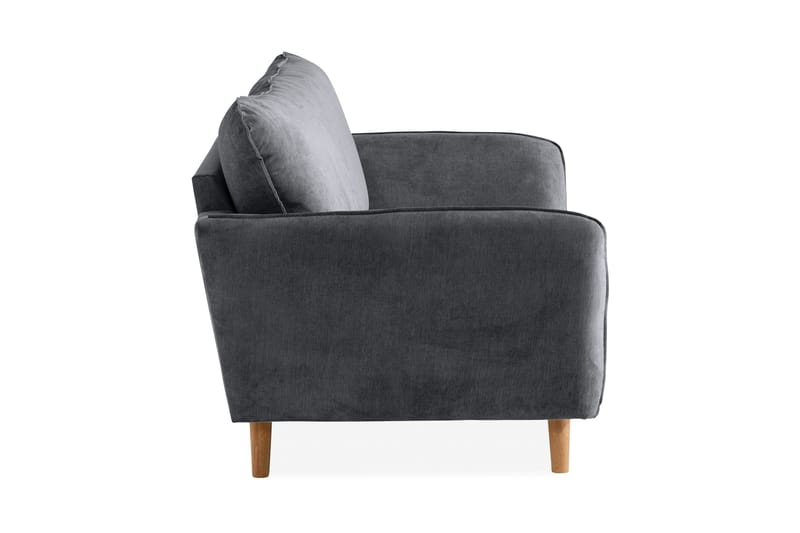 Trend Lyx 2-sits Soffa - Mörkgrå/Ek - Products - Möbler - Soffa - 2 sits soffa