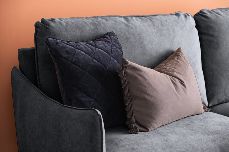 Trend Lyx 2-sits Soffa - Mörkgrå/Ek - Products - Möbler - Soffa - 2 sits soffa