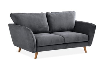 Trend Lyx 2-sits Soffa - Mörkgrå/Ek - Products - Möbler - Soffa - 2 sits soffa