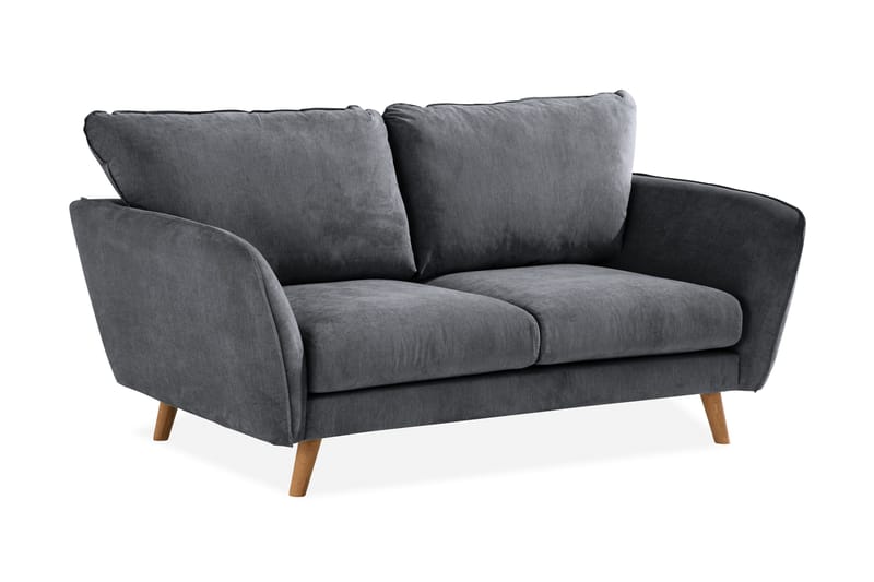 Trend Lyx 2-sits Soffa - Mörkgrå/Ek - Products - Möbler - Soffa - 2 sits soffa