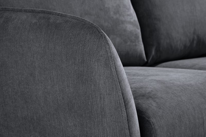 Trend Lyx 2-sits Soffa - Mörkgrå/Svart - Products - Möbler - Soffa - 2 sits soffa