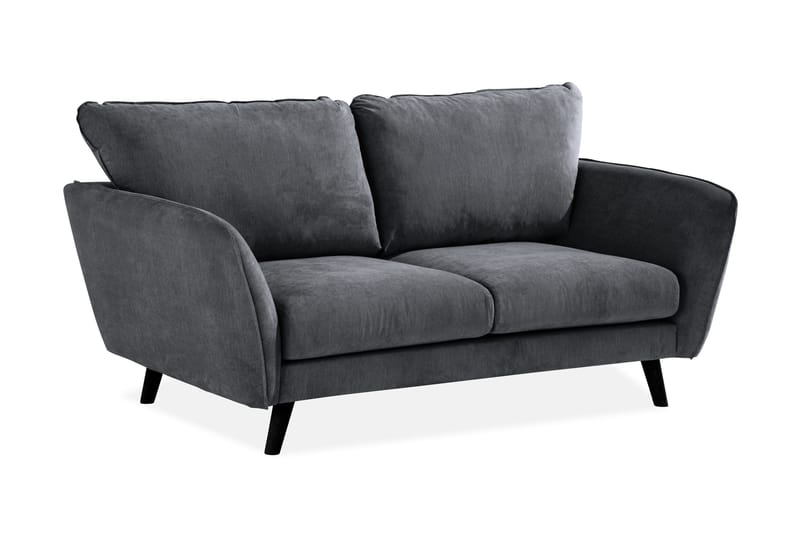 Trend Lyx 2-sits Soffa - Mörkgrå/Svart - Products - Möbler - Soffa - 2 sits soffa