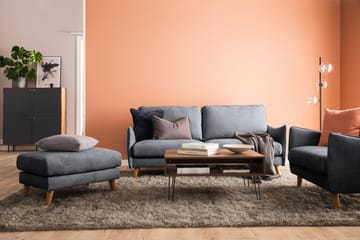 Trend Lyx 2-sits Soffa - Mörkgrå/Svart - Products - Möbler - Soffa - 2 sits soffa