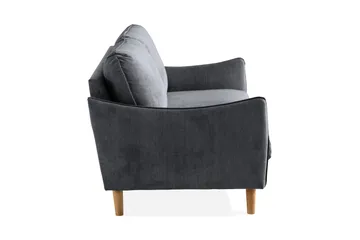 Trend Lyx 3-sits Soffa - Mörkgrå/Ek - Products - Möbler - Soffa - 3 sits soffa
