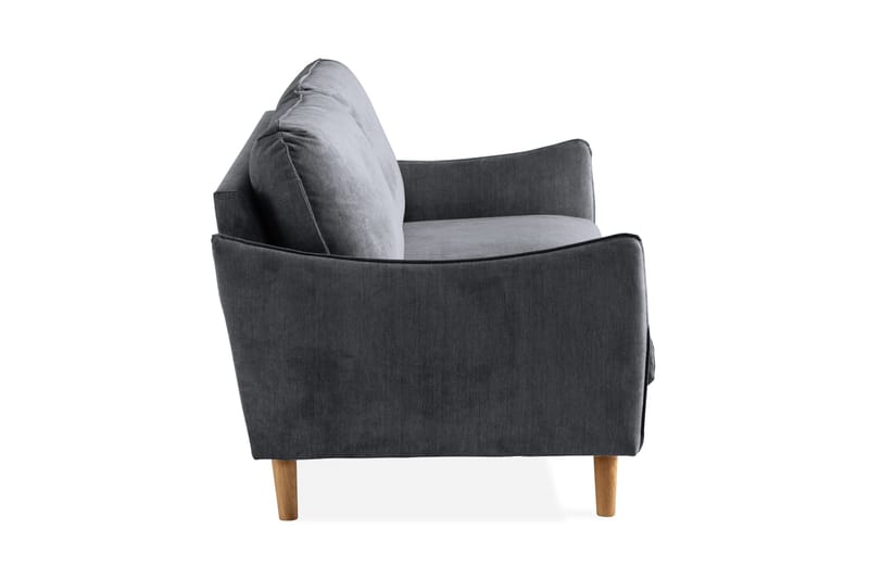 Trend Lyx 3-sits Soffa - Mörkgrå/Ek - Products - Möbler - Soffa - 3 sits soffa