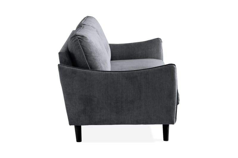 Trend Lyx 3-sits Soffa - Mörkgrå/Svart - Products - Möbler - Soffa - 3 sits soffa