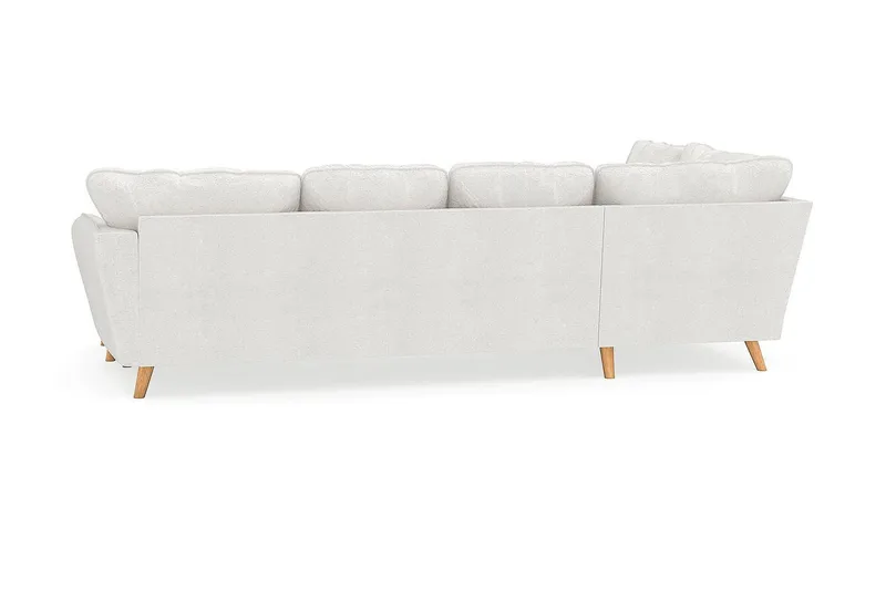 Trend Lyx 4-sits Högervänd U-formad Soffa med Divan och Schäslong i Bouclé - Vit - Products - Möbler - Soffa - U-soffa
