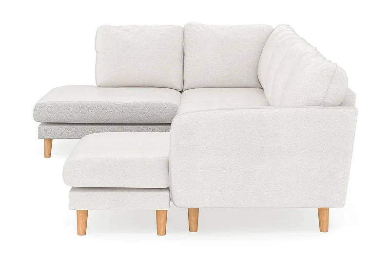 Trend Lyx 4-sits Högervänd U-formad Soffa med Divan och Schäslong i Bouclé - Vit - Products - Möbler - Soffa - U-soffa