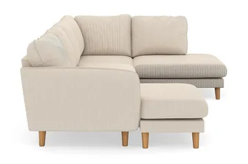 Trend Lyx 4-sits Högervänd U-formad Soffa med Divan och Schäslong i Manchester - Beige - Products - Möbler - Soffa - U-soffa