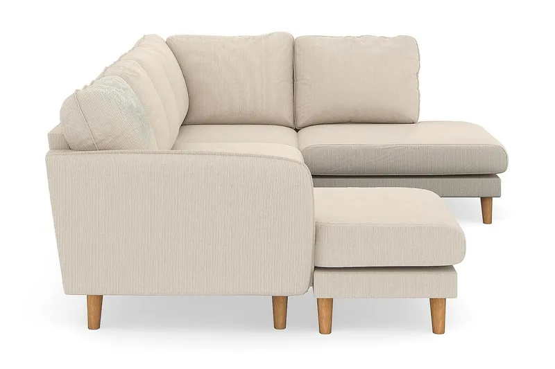 Trend Lyx 4-sits Högervänd U-formad Soffa med Divan och Schäslong i Manchester - Beige - Products - Möbler - Soffa - U-soffa