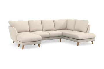 Trend Lyx 4-sits Högervänd U-formad Soffa med Divan och Schäslong i Manchester - Beige - Products - Möbler - Soffa - U-soffa