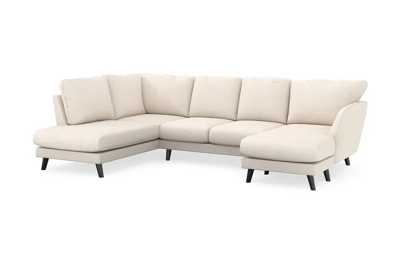 Trend Lyx 4-sits Högervänd U-formad Soffa med Divan och Schäslong i Manchester - Beige - Products - Möbler - Soffa - U-soffa