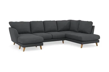 Trend Lyx 4-sits Högervänd U-formad Soffa med Divan och Schäslong i Manchester - Mörkgrå - Products - Möbler - Soffa - U-soffa