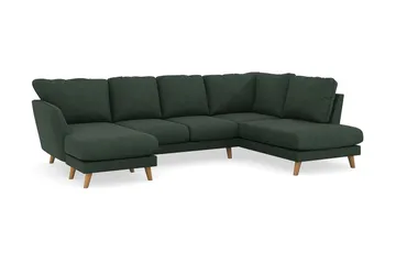 Trend Lyx 4-sits Högervänd U-formad Soffa med Divan och Schäslong i Manchester - Mörkgrön - Products - Möbler - Soffa - U-soffa