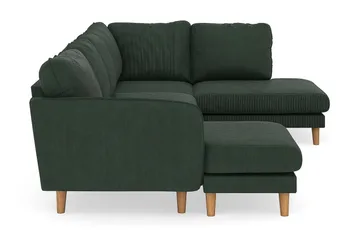 Trend Lyx 4-sits Högervänd U-formad Soffa med Divan och Schäslong i Manchester - Mörkgrön - Products - Möbler - Soffa - U-soffa