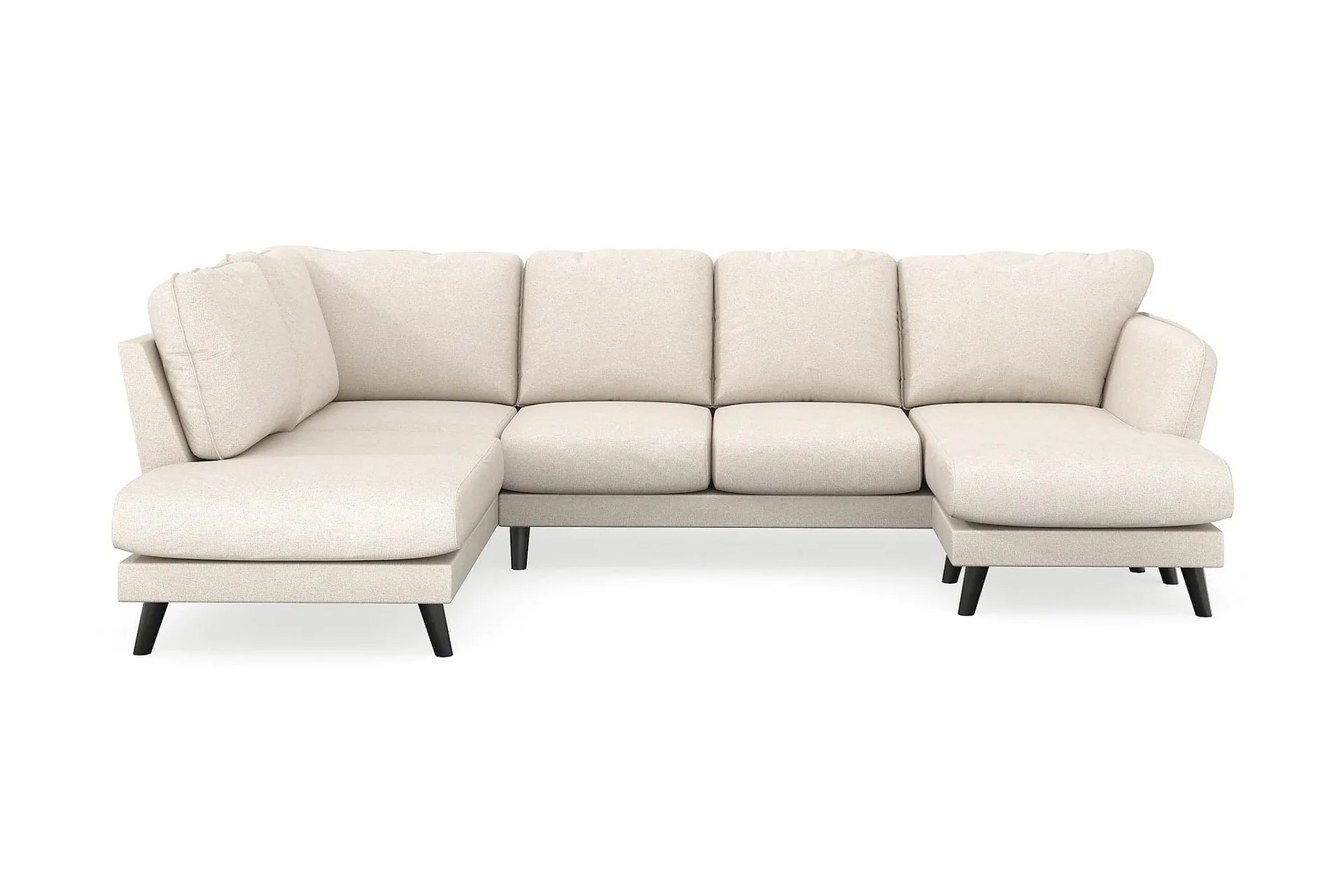 Trend Lyx 4-sits Högervänd U-formad Soffa med Divan och Schäslong i Tyg