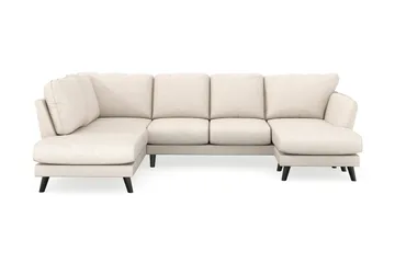Trend Lyx 4-sits Högervänd U-formad Soffa med Divan och Schäslong i Tyg - Beige - Products - Möbler - Soffa - U-soffa