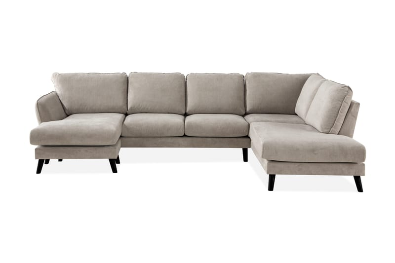 Trend Lyx 4-sits Högervänd U-formad Soffa med Divan och Schäslong i Tyg - Beige - Products - Möbler - Soffa - U-soffa