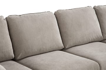 Trend Lyx 4-sits Högervänd U-formad Soffa med Divan och Schäslong i Tyg - Beige - Products - Möbler - Soffa - U-soffa