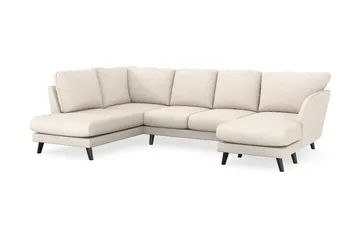 Trend Lyx 4-sits Högervänd U-formad Soffa med Divan och Schäslong i Tyg - Beige - Products - Möbler - Soffa - U-soffa