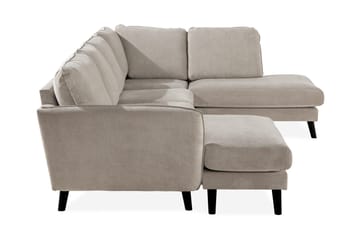 Trend Lyx 4-sits Högervänd U-formad Soffa med Divan och Schäslong i Tyg - Beige - Products - Möbler - Soffa - U-soffa