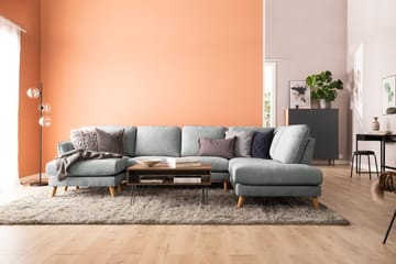 Trend Lyx 4-sits Högervänd U-formad Soffa med Divan och Schäslong i Tyg - Grå - Products - Möbler - Soffa - U-soffa