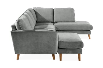 Trend Lyx 4-sits Högervänd U-formad Soffa med Divan och Schäslong i Tyg - Grå - Products - Möbler - Soffa - U-soffa