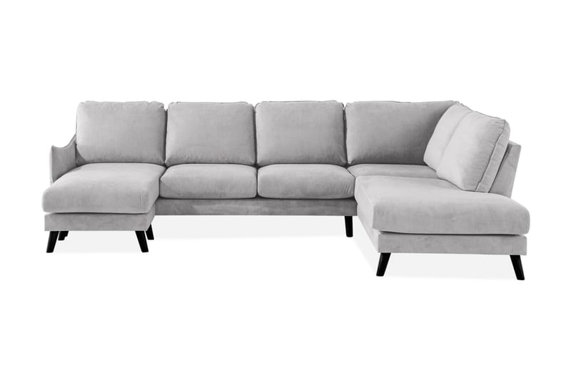 Trend Lyx 4-sits Högervänd U-formad Soffa med Divan och Schäslong i Tyg - Ljusgrå - Products - Möbler - Soffa - U-soffa
