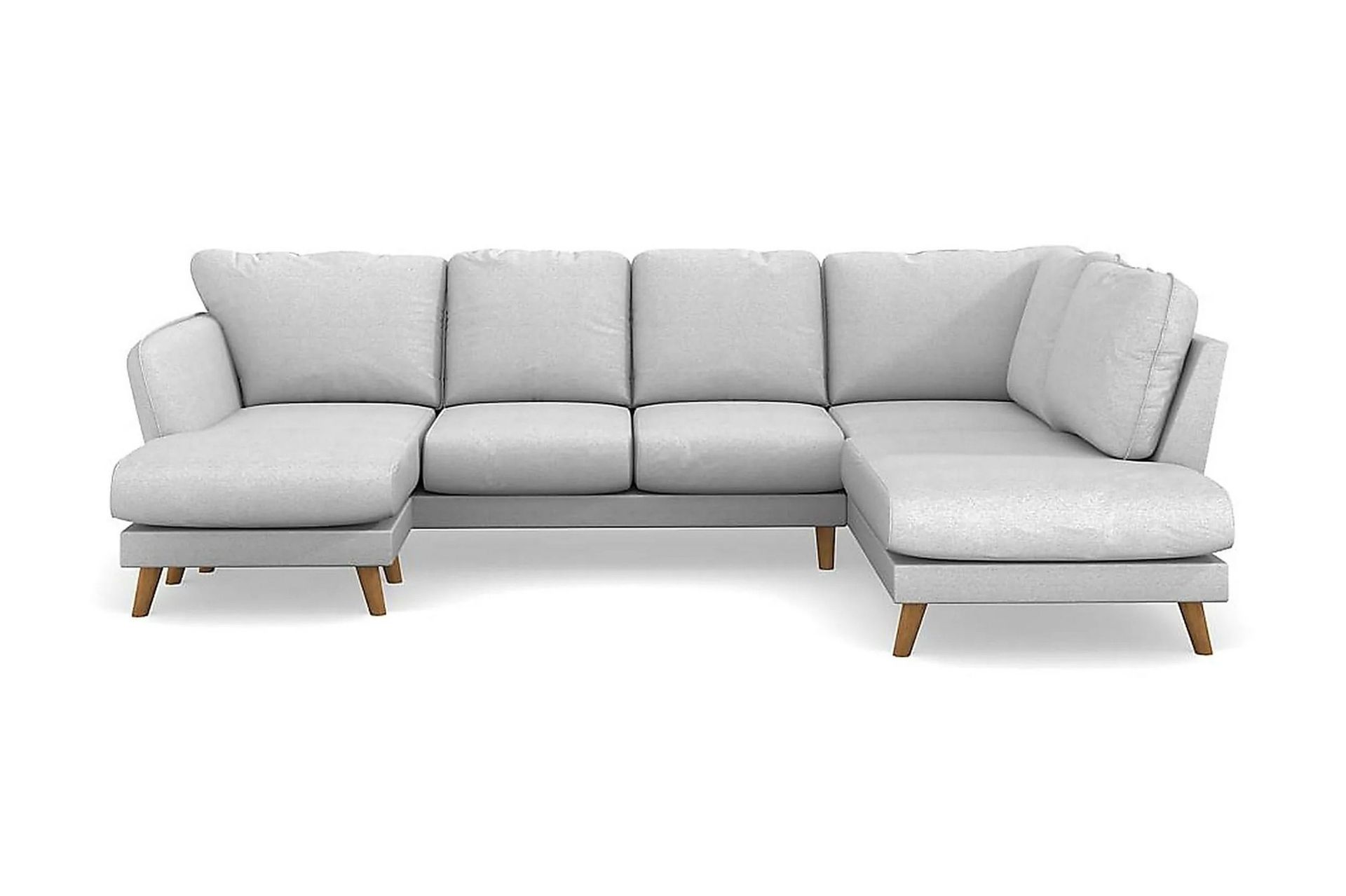Trend Lyx 4-sits Högervänd U-formad Soffa med Divan och Schäslong i Tyg