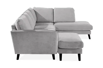 Trend Lyx 4-sits Högervänd U-formad Soffa med Divan och Schäslong i Tyg - Ljusgrå - Products - Möbler - Soffa - U-soffa