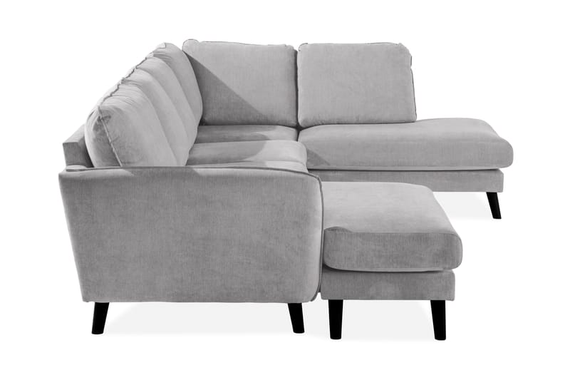 Trend Lyx 4-sits Högervänd U-formad Soffa med Divan och Schäslong i Tyg - Ljusgrå - Products - Möbler - Soffa - U-soffa
