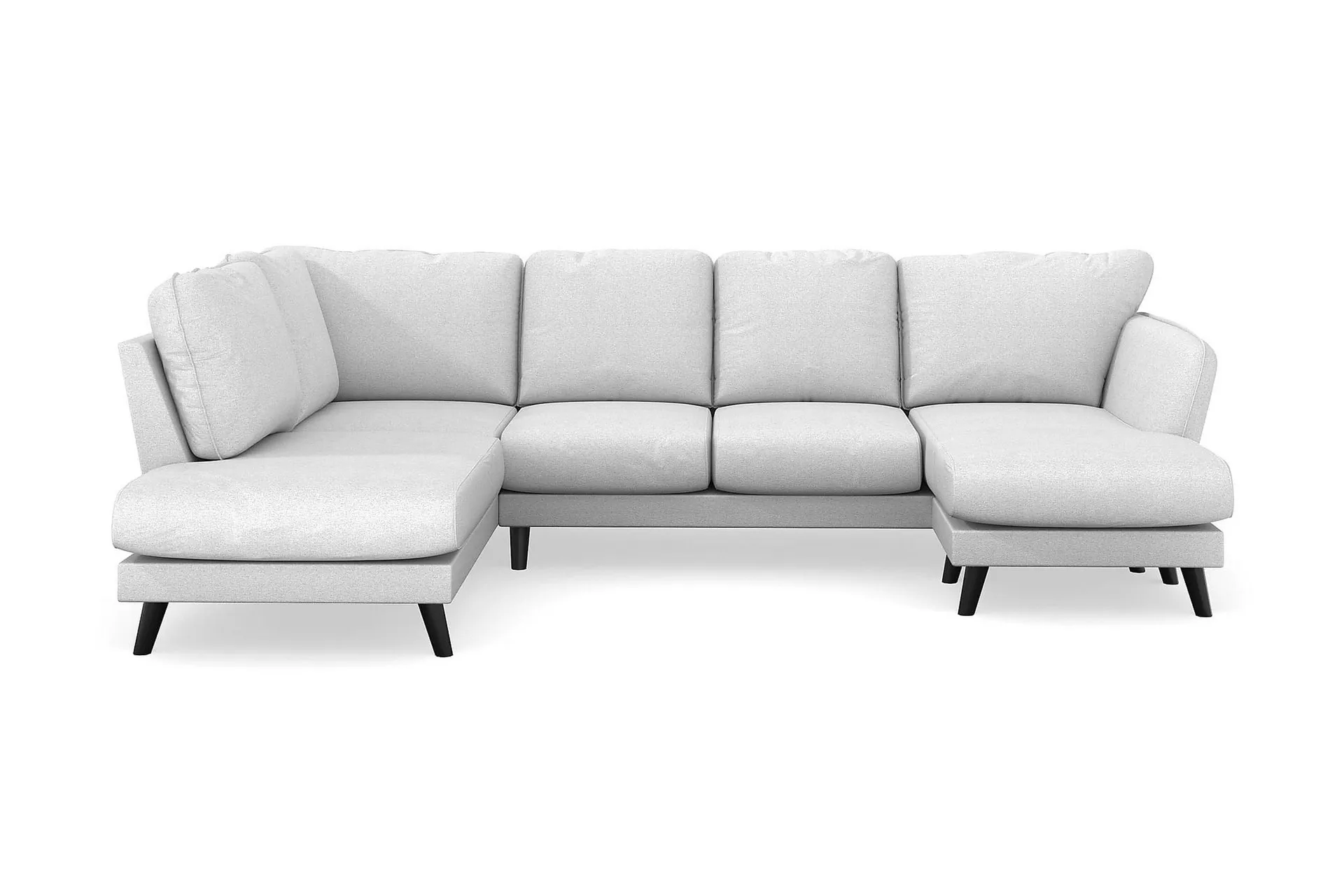 Trend Lyx 4-sits Högervänd U-formad Soffa med Divan och Schäslong i Tyg