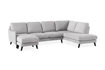 Trend Lyx 4-sits Högervänd U-formad Soffa med Divan och Schäslong i Tyg - Ljusgrå - Products - Möbler - Soffa - U-soffa
