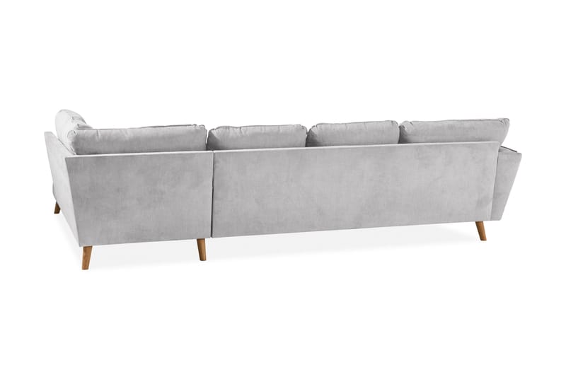 Trend Lyx 4-sits Högervänd U-formad Soffa med Divan och Schäslong i Tyg - Ljusgrå - Products - Möbler - Soffa - U-soffa