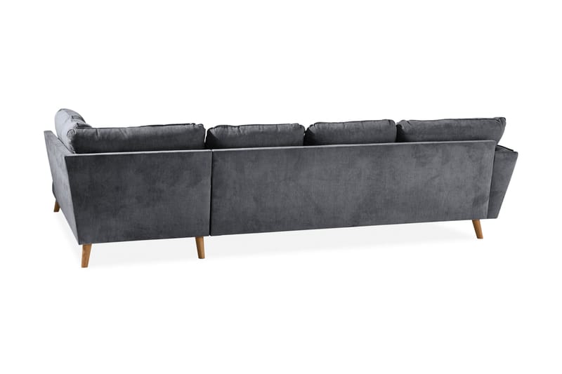 Trend Lyx 4-sits Högervänd U-formad Soffa med Divan och Schäslong i Tyg - Mörkgrå - Products - Möbler - Soffa - U-soffa
