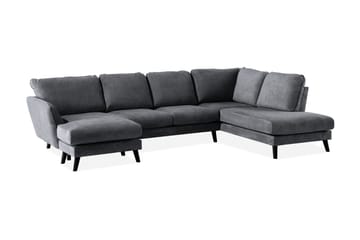 Trend Lyx 4-sits Högervänd U-formad Soffa med Divan och Schäslong i Tyg - Mörkgrå - Products - Möbler - Soffa - U-soffa