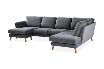 Trend Lyx 4-sits Högervänd U-formad Soffa med Divan och Schäslong i Tyg - Mörkgrå - Products - Möbler - Soffa - U-soffa