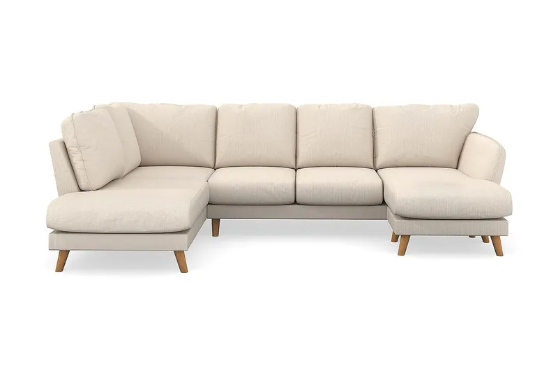 Trend Lyx 4-sits Vänstervänd U-formad Soffa med Divan och Schäslong i Manchester - Beige - Products - Möbler - Soffa - U-soffa