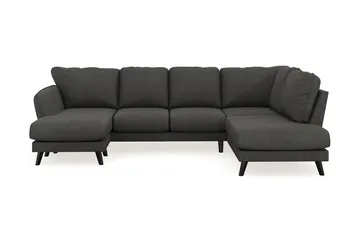 Trend Lyx 4-sits Vänstervänd U-formad Soffa med Divan och Schäslong i Manchester - Mörkgrå - Products - Möbler - Soffa - U-soffa