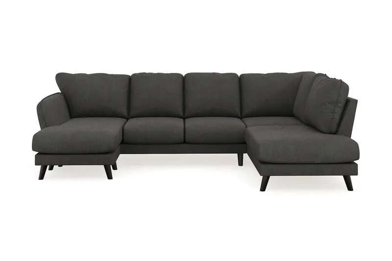 Trend Lyx 4-sits Vänstervänd U-formad Soffa med Divan och Schäslong i Manchester - Mörkgrå - Products - Möbler - Soffa - U-soffa
