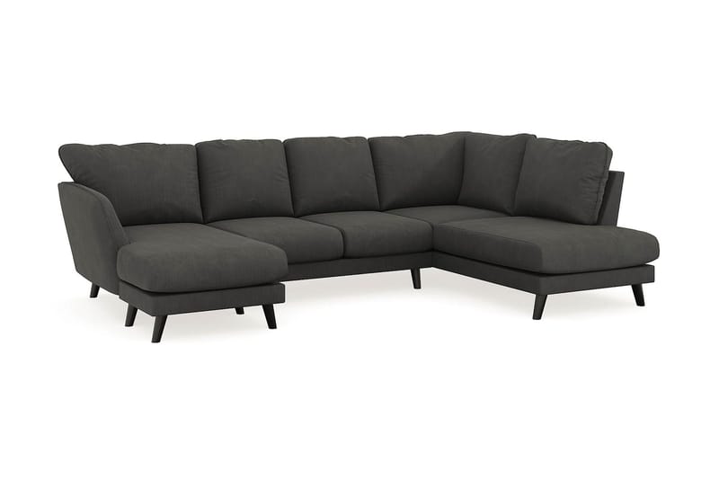 Trend Lyx 4-sits Vänstervänd U-formad Soffa med Divan och Schäslong i Manchester - Mörkgrå - Products - Möbler - Soffa - U-soffa