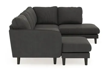 Trend Lyx 4-sits Vänstervänd U-formad Soffa med Divan och Schäslong i Manchester - Mörkgrå - Products - Möbler - Soffa - U-soffa