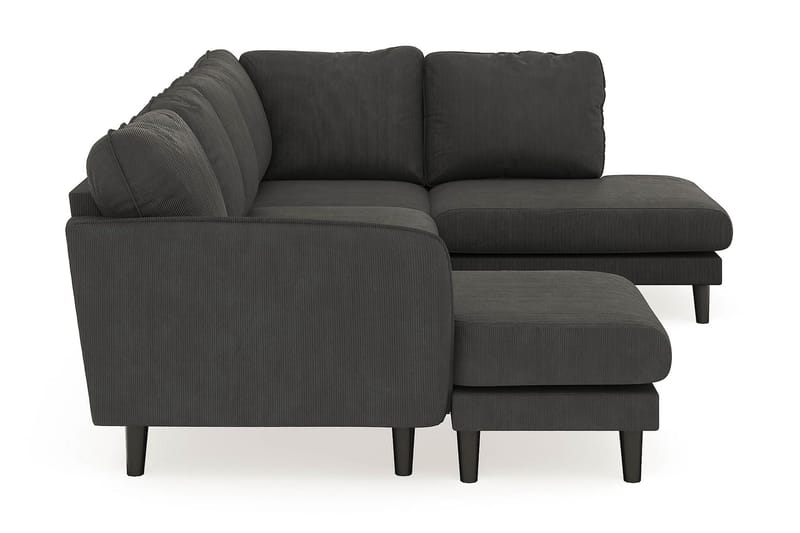 Trend Lyx 4-sits Vänstervänd U-formad Soffa med Divan och Schäslong i Manchester - Mörkgrå - Products - Möbler - Soffa - U-soffa