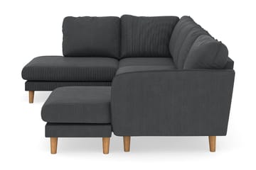 Trend Lyx 4-sits Vänstervänd U-formad Soffa med Divan och Schäslong i Manchester - Mörkgrå - Products - Möbler - Soffa - U-soffa