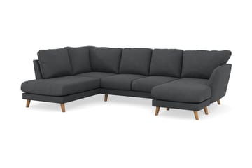 Trend Lyx 4-sits Vänstervänd U-formad Soffa med Divan och Schäslong i Manchester - Mörkgrå - Products - Möbler - Soffa - U-soffa